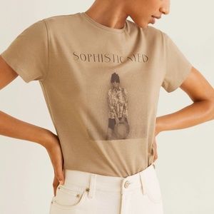 NEW Mango Printed T-shirt Sophisticated
